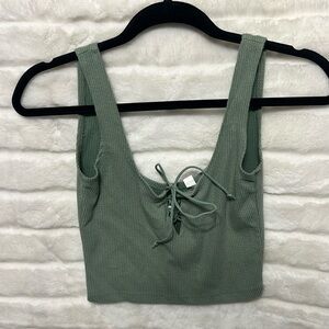 Green Crop Top